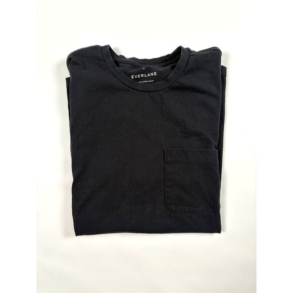 Everlane The Premium-Weight Pocket Tee Men’s Size Medium | Black Cotton T-Shirt - Picture 2 of 5